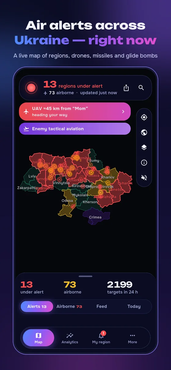 Live alert map
